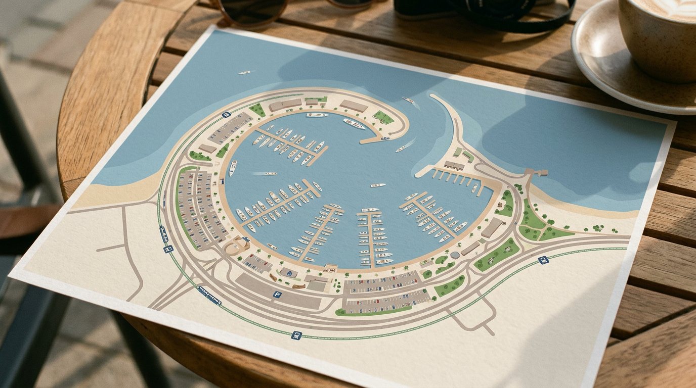 Map: Yacht Rental in Dubai Harbour