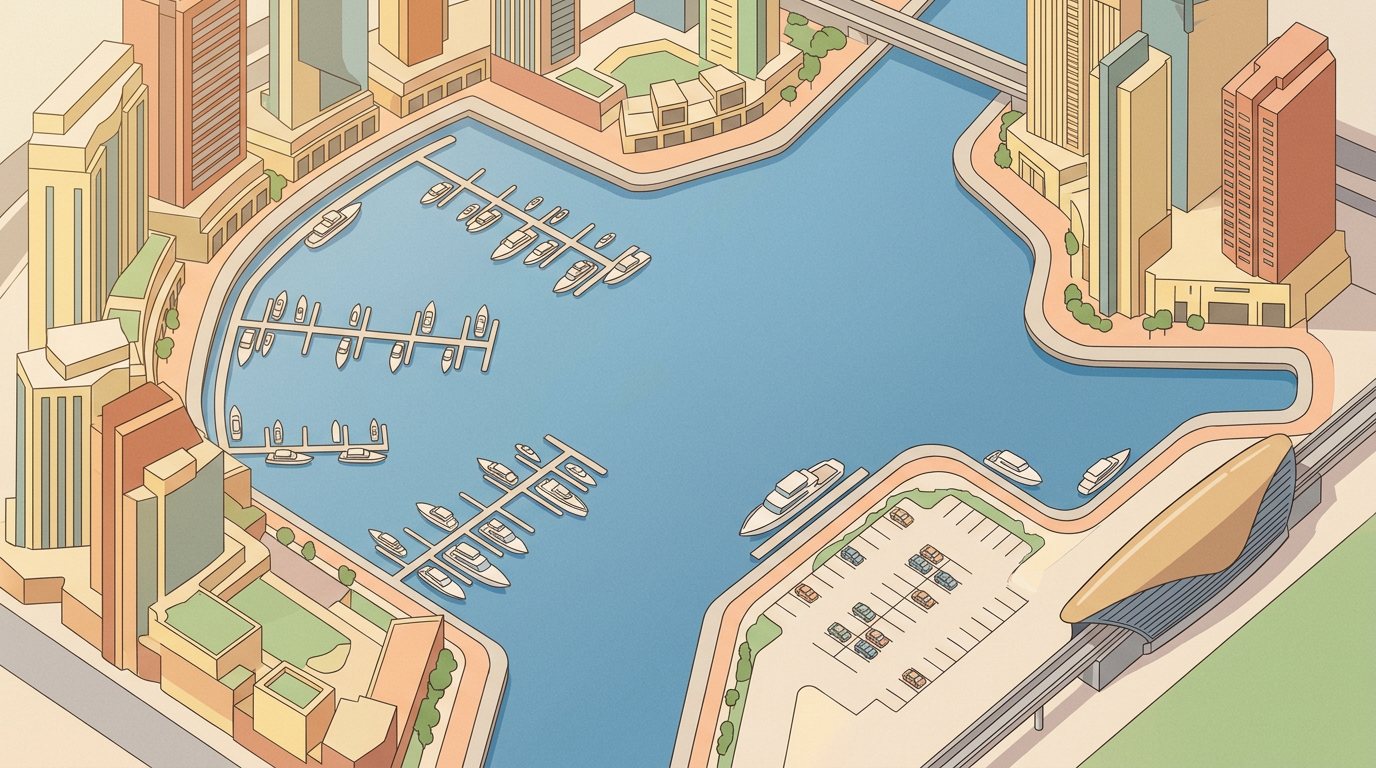 Map: Yacht Rental in Dubai Marina