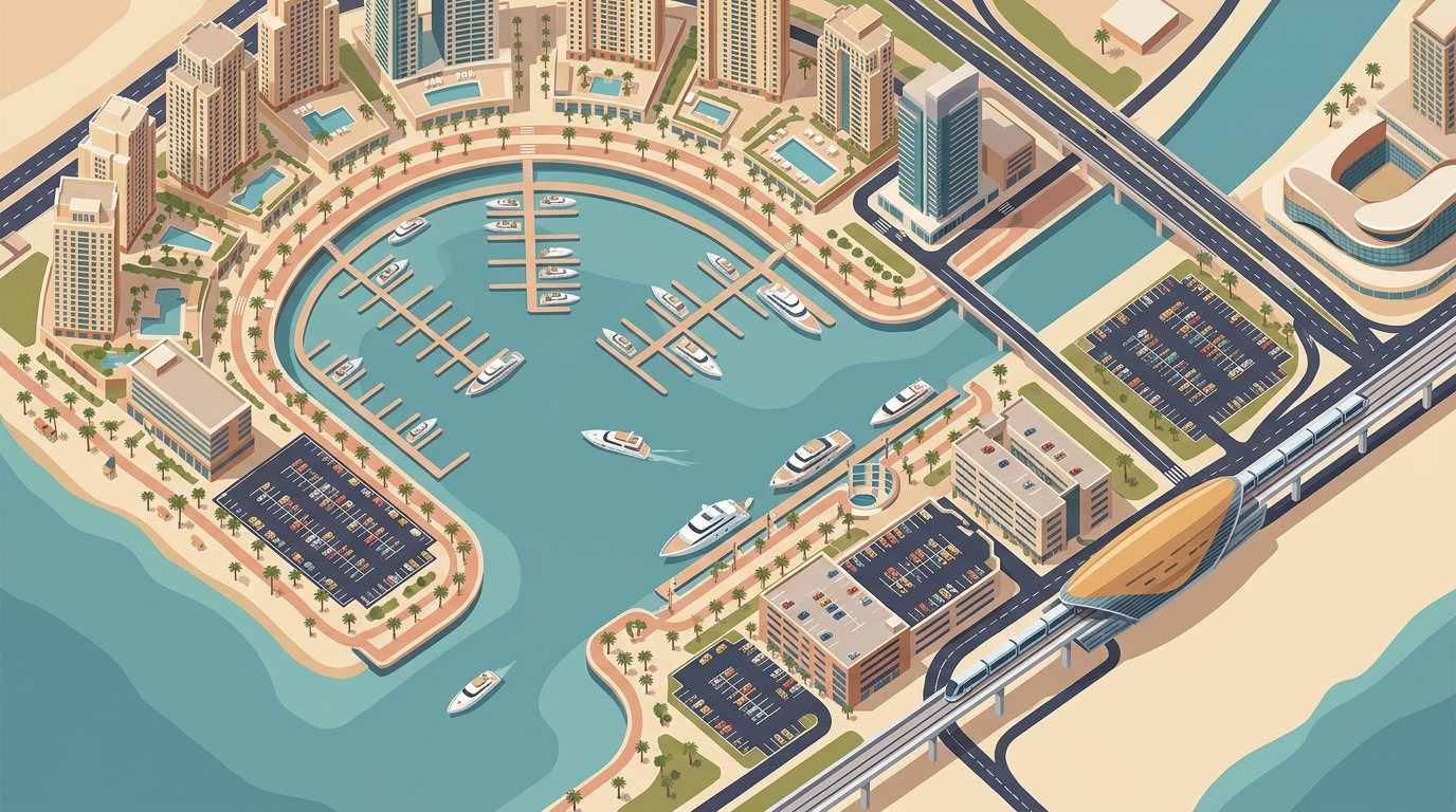 Map: Yacht Rental in JBR